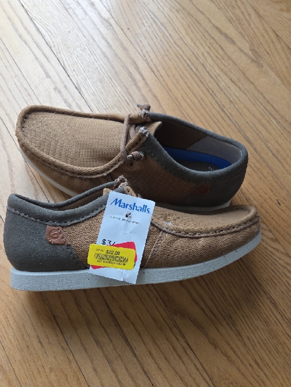 Clarks Collection Slip-On Moccasin in Taupe with Blue Insole - Picture 4 of 11